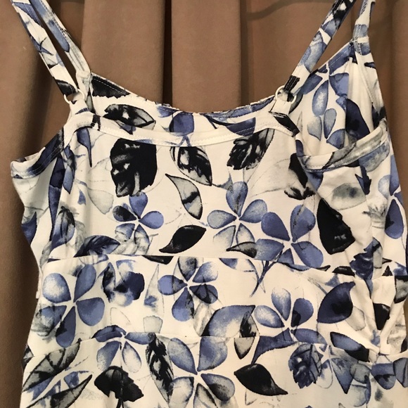 😀 $30/3 Blue print sundress cotton modal NWOT - Picture 3 of 5